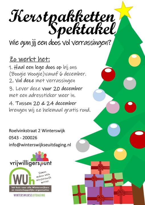 Wie gun jij een doos vol verrassingen?

Vrijwel niemand in Winterswijk mist met Kerst een hap eten. Ook in Winterswijk worden ro…