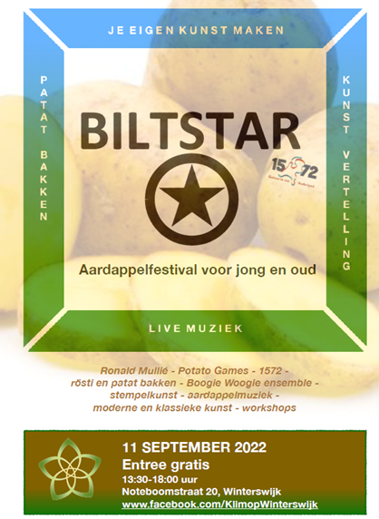 AARDAPPELFESTIVAL VOOR HET HELE GEZIN

Op zondag 11 september is er een gratis festivalmiddag in Winterswijk voor kinderen, jong…