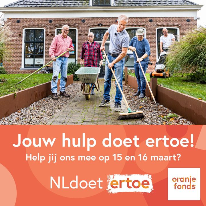 Dit weekend is NL DOET, wil je weten wat jij kunt doen den? Kijk op www.nldoet.nl voor de deelnemende projecten in jouw buurt!

…